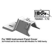 PBU7222 1/72 Fw190D系用 インパネカバー 3Dプリント （IBG用 72U022） [プラモデル用パーツ]