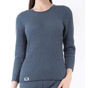 チョモランマ 婦人長袖丸首インナー QMS822 36 ネイビー Lサイズ [アウトドア アンダーウェア レディース]