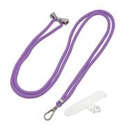 RSST04PU [Burali ショルダーストラップ＋ストラップホルダーセット 肩掛け/首掛け/斜めがけ クリアホールタイプ パープル]