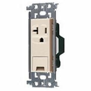 WTL19313F [アドバンスシリーズ 15A・20A兼用埋込アースターミナル付接地コンセント（金属枠付） ベージュ]