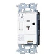 WTL35113W [アドバンスシリーズ 感熱・トラッキングお知らせコンセント（15A・20A兼用埋込アースターミナル付接地コンセント）（遮断機能付）（金属枠付） セラミックホワイト]
