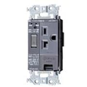 WTL35143H [アドバンスシリーズ 感熱・トラッキングお知らせコンセント（15A・20A兼用埋込アースターミナル付接地コンセント）（250V）（遮断機能付）（金属枠付） グレー]
