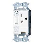 WTL35143W [アドバンスシリーズ 感熱・トラッキングお知らせコンセント（15A・20A兼用埋込アースターミナル付接地コンセント）（250V）（遮断機能付）（金属枠付） セラミックホワイト]