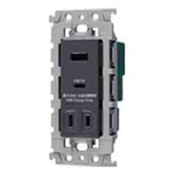 WTL147740H [アドバンスシリーズ 埋込充電用USBコンセント2ポート（18W）（USB-A・C）（扉付コンセント付） グレー]