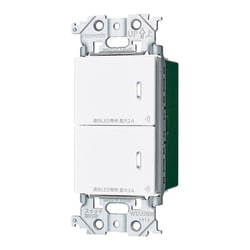 WTY2202W [アドバンスシリーズ リンクプラス 埋込ダブルスイッチ（2線式・親器・受信器・3路配線対応形） マットホワイト]