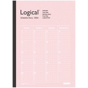 ロジカルダイアリー 2024 月間ノートタイプA B5 ピンク NS-B502-24AP