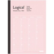 ロジカルダイアリー 2024 月間ノートタイプA A5 ピンク NS-A502-24AP