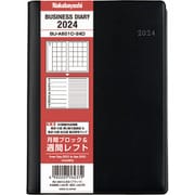 ビジネスダイアリー 2024 レフト A6 ブラック BU-A601C-24D