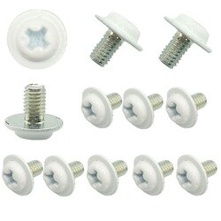 ワッシャーヘッドネジ ミリ M3-5 12個入 ホワイト SN-012WH