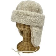 起毛フリースロールキャップ(耳当て付) SISA1006 04 BEIGE [スキー キャップ レディース]