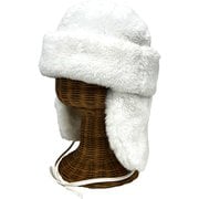 起毛フリースロールキャップ(耳当て付) SISA1006 01 WHITE [スキー キャップ レディース]