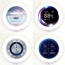 USB接続丸形2.1インチ液晶パネル TURZX WATERCOOLER SCREEN