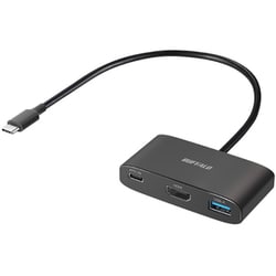 USBハブ バスパワー 3ポート HDMI/Type-C/Type-A USB3.2（Gen1） PD対応 ブラック BSH3U330C1PBK