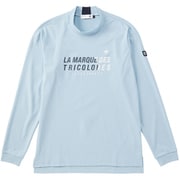 QGMWJB03 BL00 L [ゴルフシャツ メンズ ロゴプリントモックネックシャツ Lサイズ ブルー]