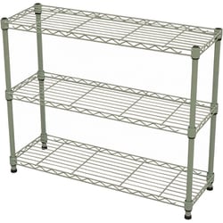 19φスチールラックセット 幅75×奥行25×高さ61.8cm グリーン NS7525-1GR