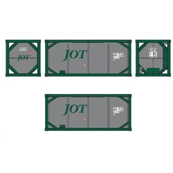 8531 Nスケール コンテナ塗装済み 完成品 20ftタンクコンテナ フレームタイプ JOT グリーンシルバータンクII [鉄道模型用品]