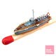 PSO7000150 1/700 日本海軍 11m・12m内火艇 各2個入 エッチングパーツ付 [プラモデル用パーツ]