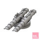 PSO7000159 1/700 日本海軍 六年式二連装発射管 2個入 [プラモデル用パーツ]