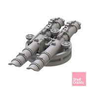 PSO7000160 1/700 日本海軍 八年式二連装発射管 2個入 [プラモデル用パーツ]
