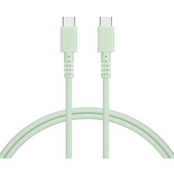 しなやかで絡まない シリコンケーブル USB-C to USB-C 1m ピスタチオ MOT-SLCC100-PS
