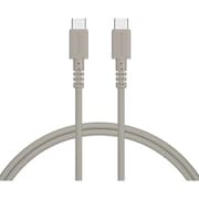 しなやかで絡まない シリコンケーブル USB-C to USB-C 1m ラテグレージュ MOT-SLCC100-GY