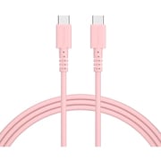 しなやかで絡まない シリコンケーブル USB-C to USB-C 2m シェルピンク MOT-SLCC200-PK