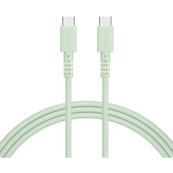 しなやかで絡まない シリコンケーブル USB-C to USB-C 2m ピスタチオ MOT-SLCC200-PS
