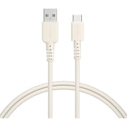 しなやかで絡まない シリコンケーブル A to USB-C 1m アーモンドミルク MOT-SLAC100-AM