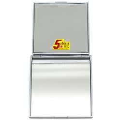 拡大鏡約5倍付 コンパクトミラー 鏡面サイズ：90×90mm 日本製 AD-105