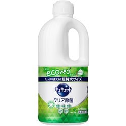 キュキュット クリア除菌 緑茶の香り 詰め替え 1250ml [食器用洗剤]