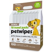 犬猫用 オートミールウェットシート トラベルパック 10枚×10パック