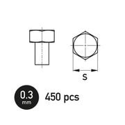 HAUGH-NB01001 六角ボルト 0.3mm 450個入り [プラモデル用パーツ]