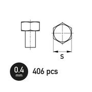 HAUGH-NB01002 六角ボルト 0.4mm 406個入り [プラモデル用パーツ]