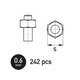 HAUGH-NB03004 六角ナット 0.6mm 242個入り [プラモデル用パーツ]