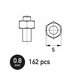 HAUGH-NB03006 六角ナット 0.8mm 162個入り [プラモデル用パーツ]