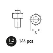 HAUGH-NB03009 六角ナット 1.2mm 144個入り [プラモデル用パーツ]