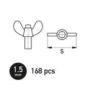HAUGH-NB18002 蝶ナット 1.5mm 168個入り [プラモデル用パーツ]