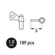 HAUGH-NB19002 シングルウイングナット 1.0mm 189個入り [プラモデル用パーツ]