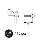HAUGH-NB19003 シングルウイングナット 1.25mm 110個入り [プラモデル用パーツ]