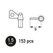 HAUGH-NB19004 シングルウイングナット 1.5mm 153個入り [プラモデル用パーツ]