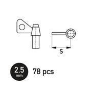 HAUGH-NB19006 シングルウイングナット 2.5mm 78個入り [プラモデル用パーツ]