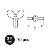 HAUGH-NB20006 蝶ボルト 3.5mm 70個入り [プラモデル用パーツ]