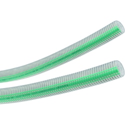 食品・化粧品・薬品等の搬送・吸引配管用ホース フッソサーモ-S100℃ホース 内径25.4mm×外径35.5mm 長さ4m FSTH100C-25-4
