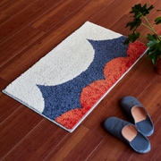 13476688-40 [ラグ トピアリーマット 45cm×75cm ネイビー]