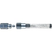 移動エアツール・固定エア配管用 ヒットホース専用金具 異径回転金具メス(スプリング付) 適合ホース8ミリ ネジ規格PF1/4メス HB-8BS1/4メス HB-8BS1/4MS