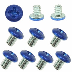 インチネジ ＃6-32×約4mm 10個入り ブルー SN-020BL