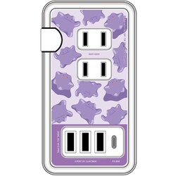 ポケットモンスター USB/USB Type-C付 ACタップ メタモン POKE-861A