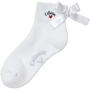 CA23FW C23293206 1030 [ゴルフソックス レディース ラブキャロウェイ リボンショートソックス 22～24cm ホワイト]