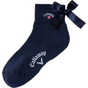 CA23FW C23293206 1120 [ゴルフソックス レディース ラブキャロウェイ リボンショートソックス 22～24cm ネイビー]