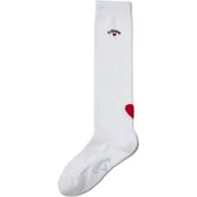 CA23FW C23293210 1030 [ゴルフソックス レディース ラブキャロウェイ 踵ハートハイソックス 22～24cm ホワイト]